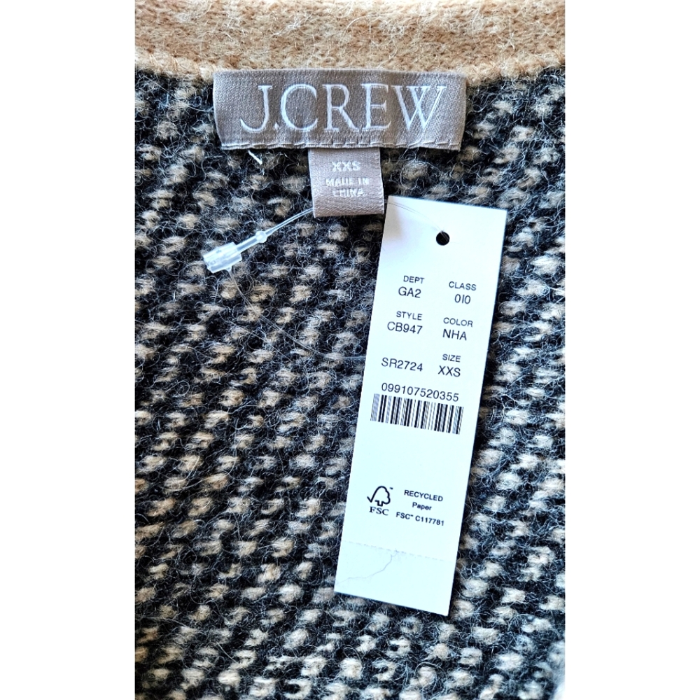 J.Crew Jacquard V-neck lady jacket - Picture 8 of 8